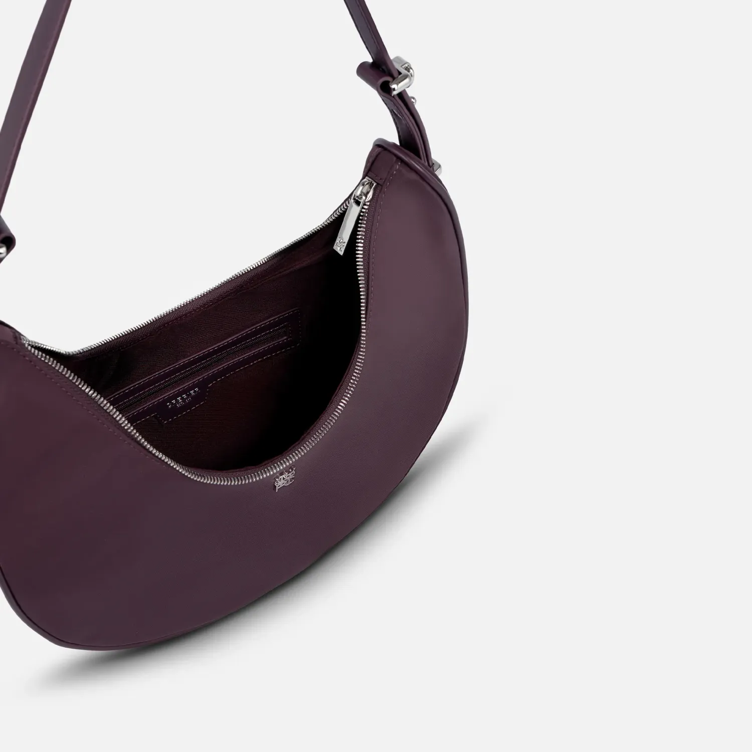 Bolso Crepier Mujer Hobo Devon Mediano color burgundy | Platanitos