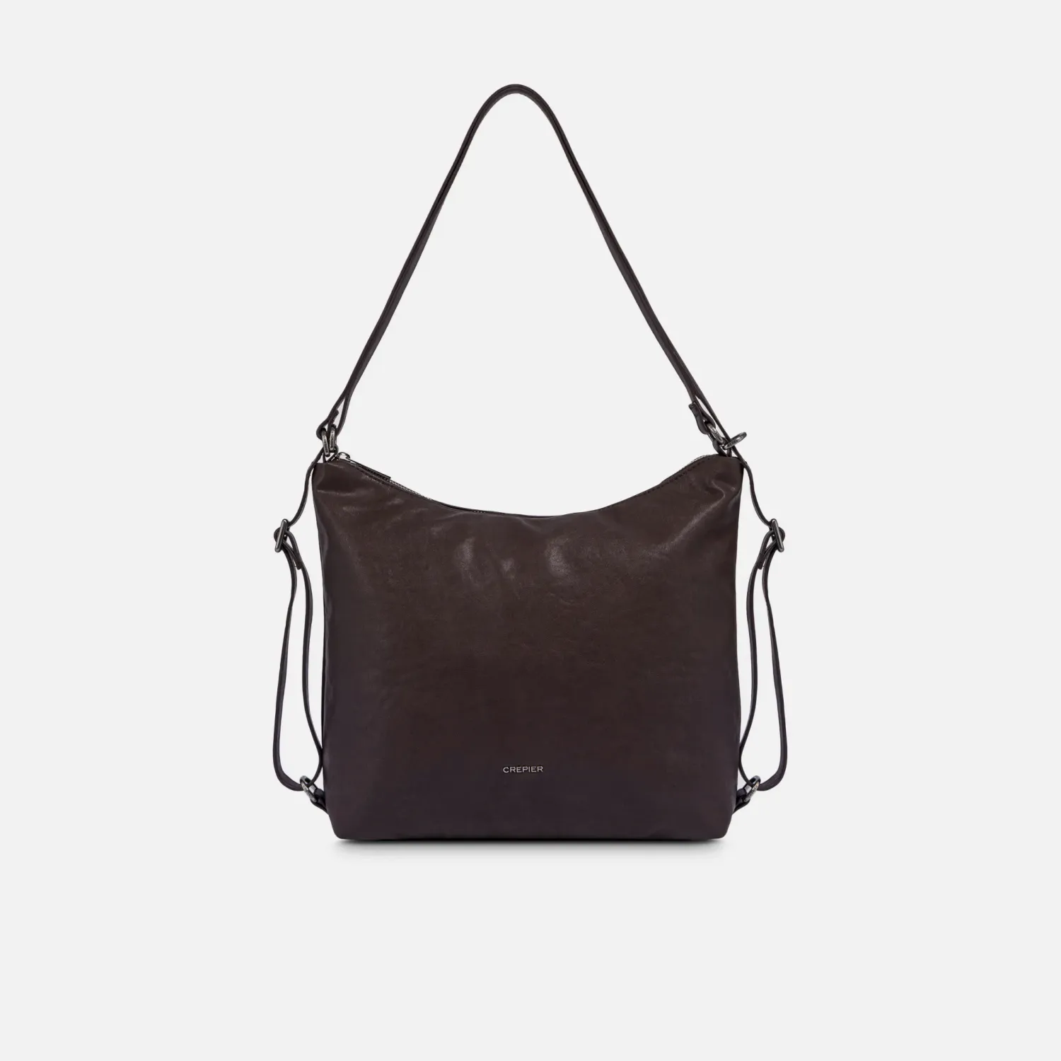 Bolso Crepier Mujer Hobo Kyra Mediano color marrón | Platanitos