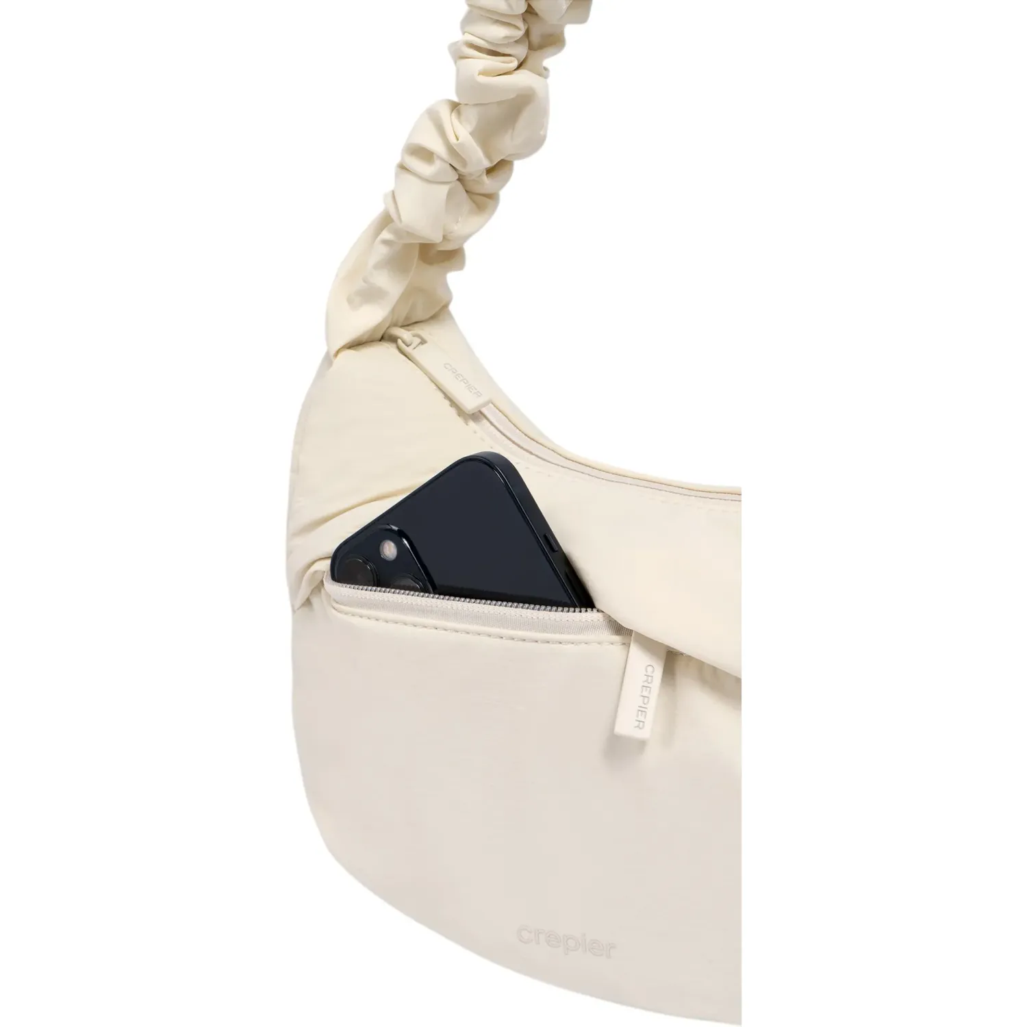 CREPIER Bolso Crepier Mujer Hobo Mady Chico color vainilla | Platanitos