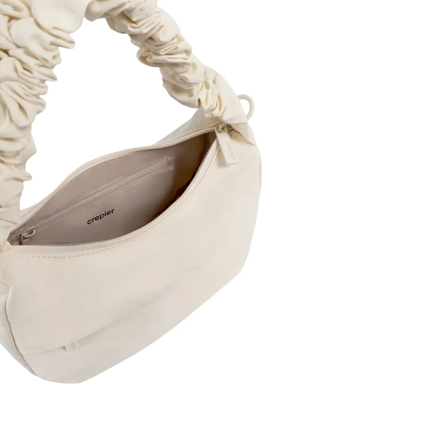 CREPIER Bolso Crepier Mujer Hobo Mady Chico color vainilla | Platanitos