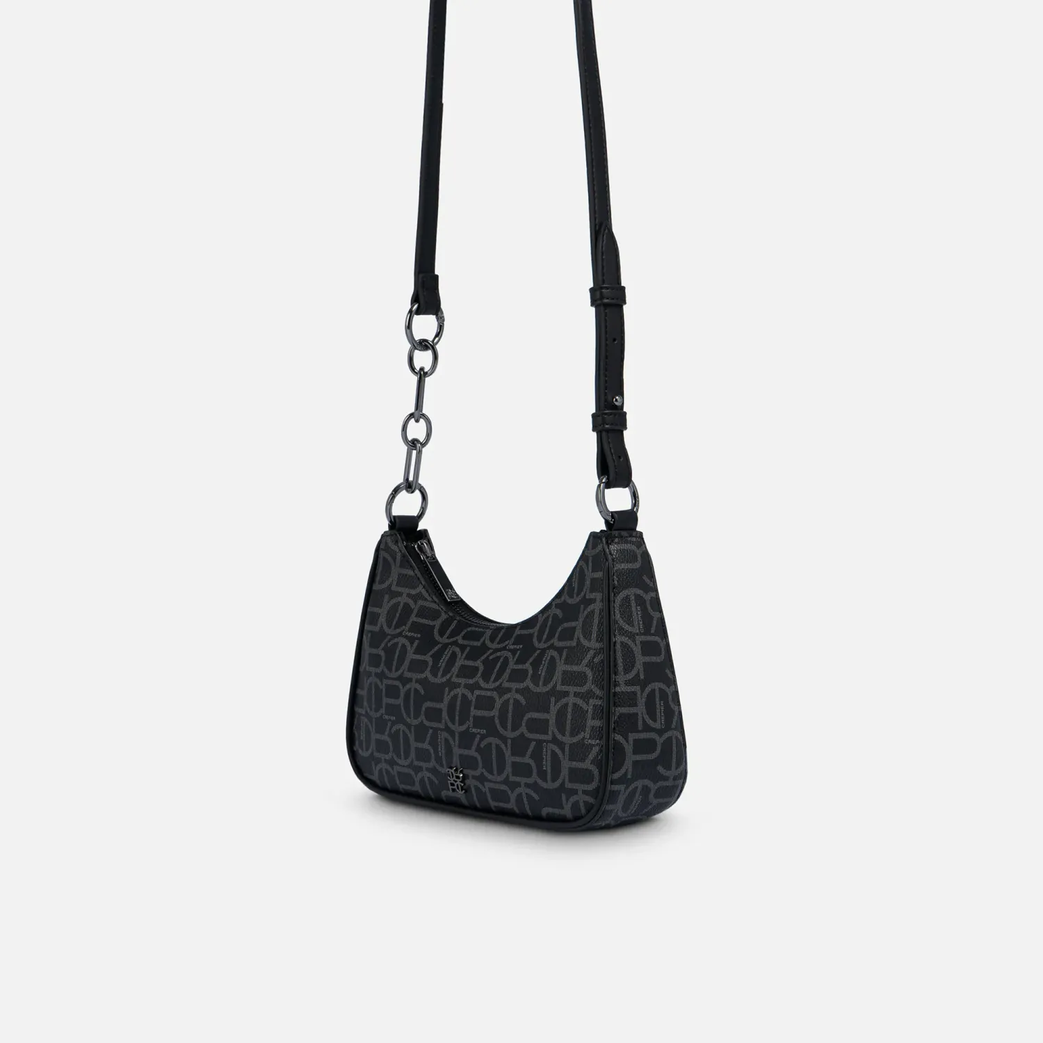 Bolso Crepier Mujer Hobo Naima Mediano color negro | Platanitos