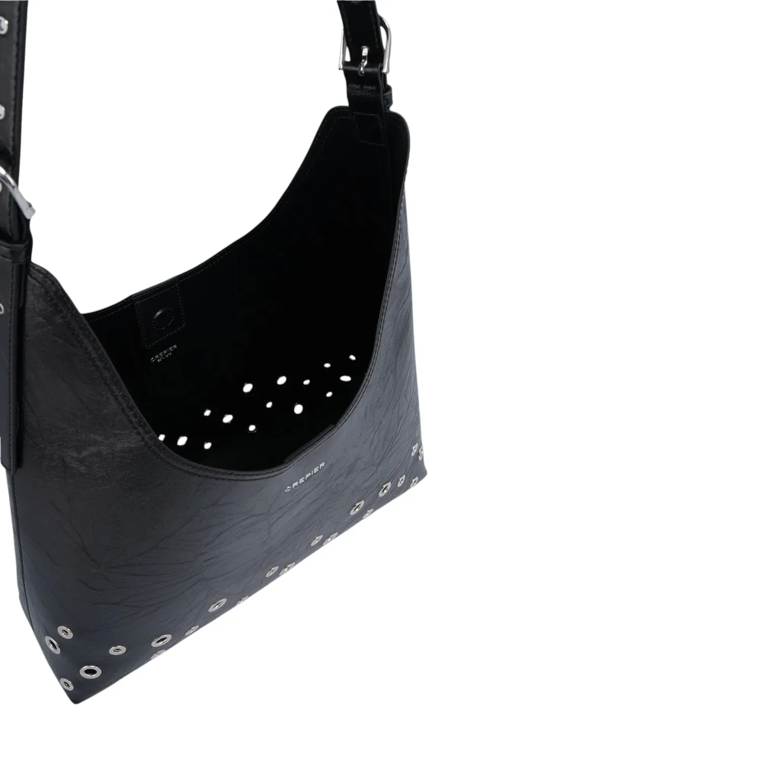 Bolso Crepier Mujer Hobo Skye Grande color negro | Platanitos