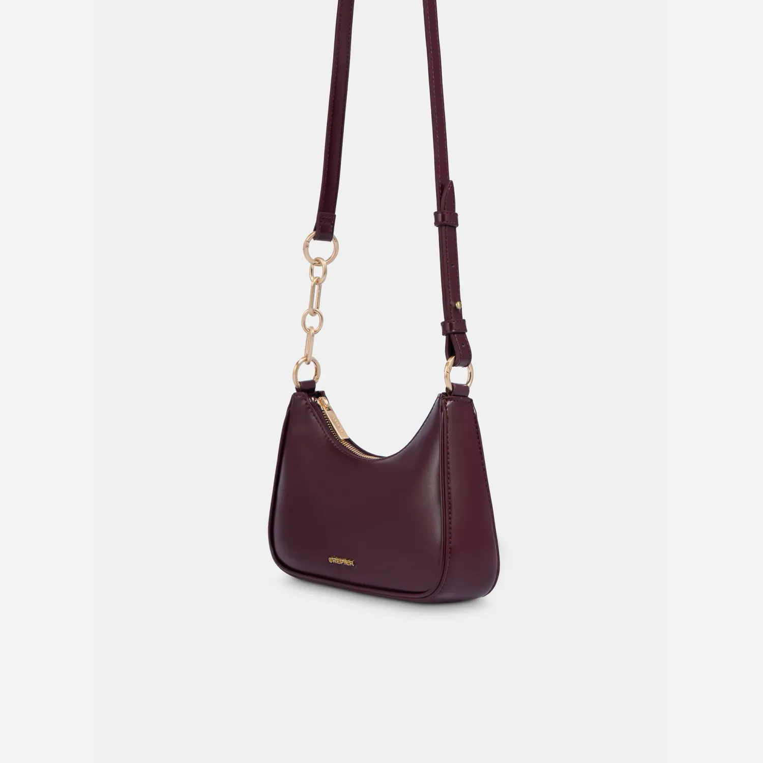 Bolso Crepier Mujer Hobo Sue Mediano color burgundy | Platanitos