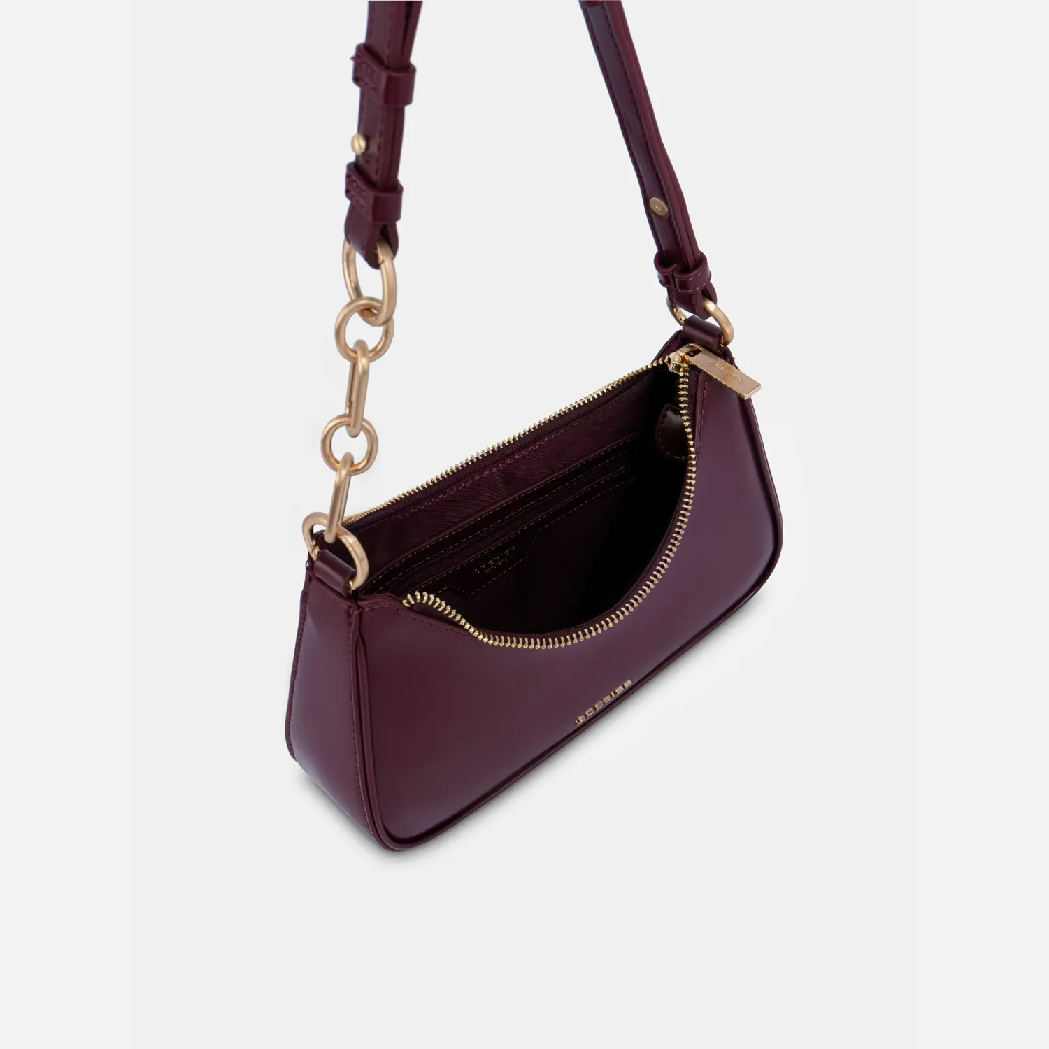 Bolso Crepier Mujer Hobo Sue Mediano color burgundy | Platanitos