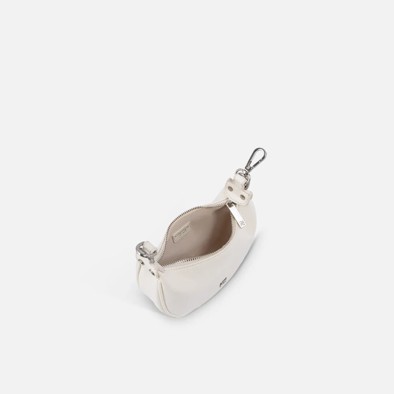 Bolso Crepier Mujer Hobo Vera Mini color vainilla | Platanitos