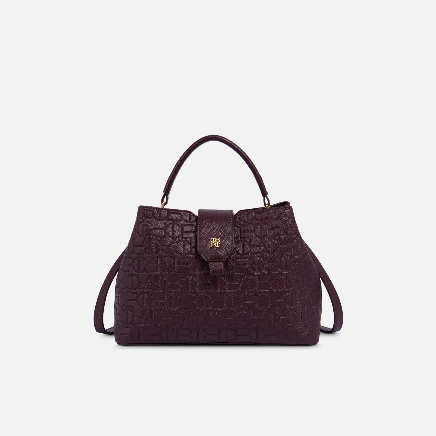 Cartera Crepier Mujer Satchel Amelia Mediano color burgundy | Platanitos