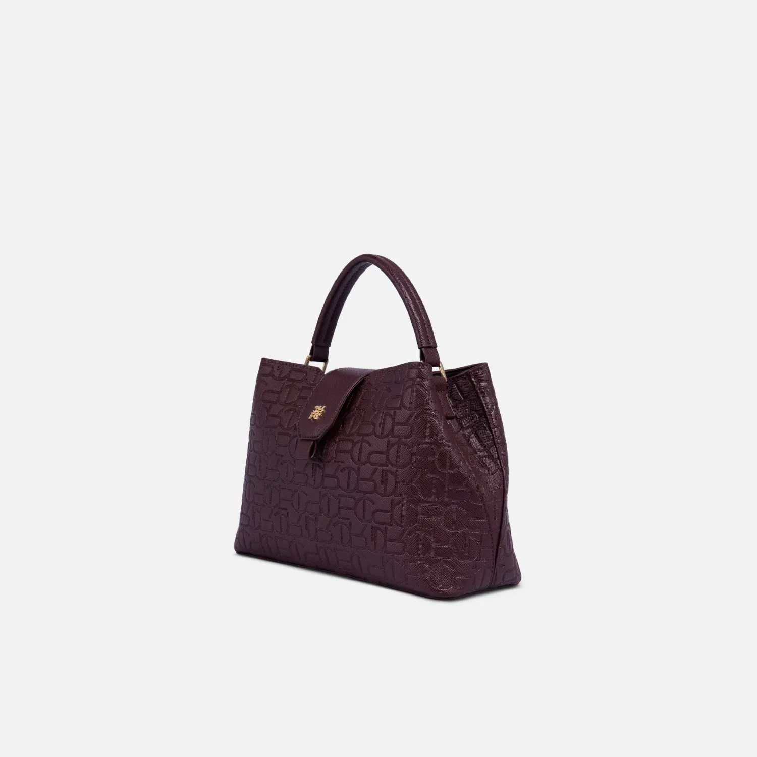 Cartera Crepier Mujer Satchel Amelia Mediano color burgundy | Platanitos
