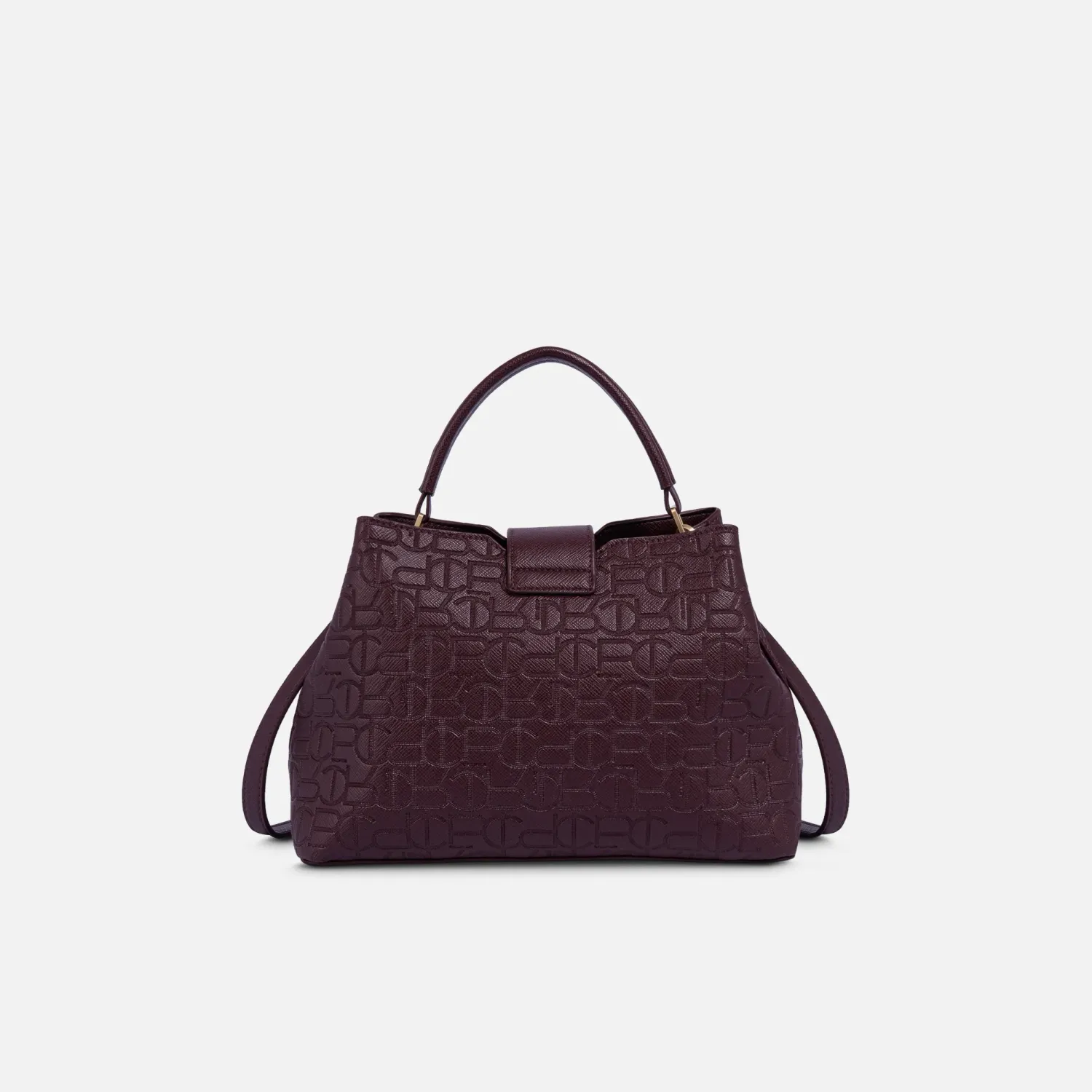 Cartera Crepier Mujer Satchel Amelia Mediano color burgundy | Platanitos