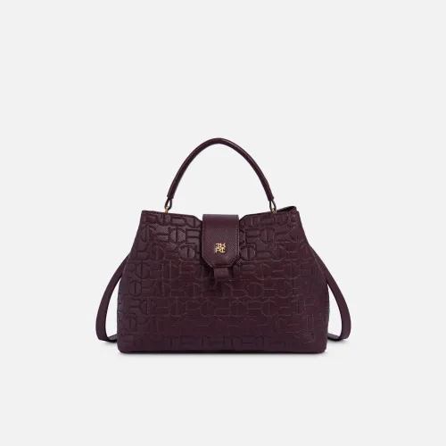 Cartera Crepier Mujer Satchel Amelia Mediano color rojo | Platanitos
