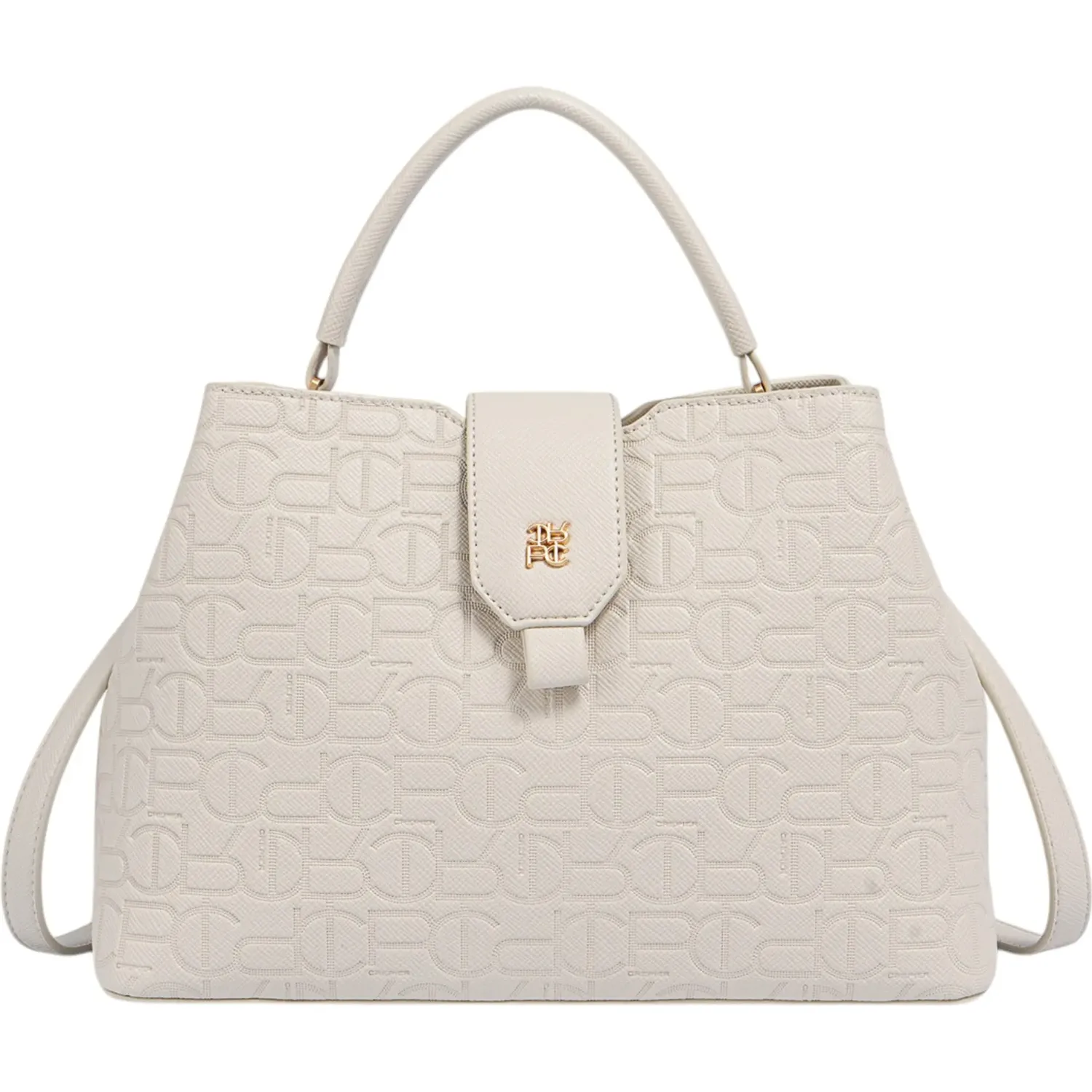 CREPIER Cartera Crepier Mujer Satchel Amelia Mediano color hueso | Platanitos