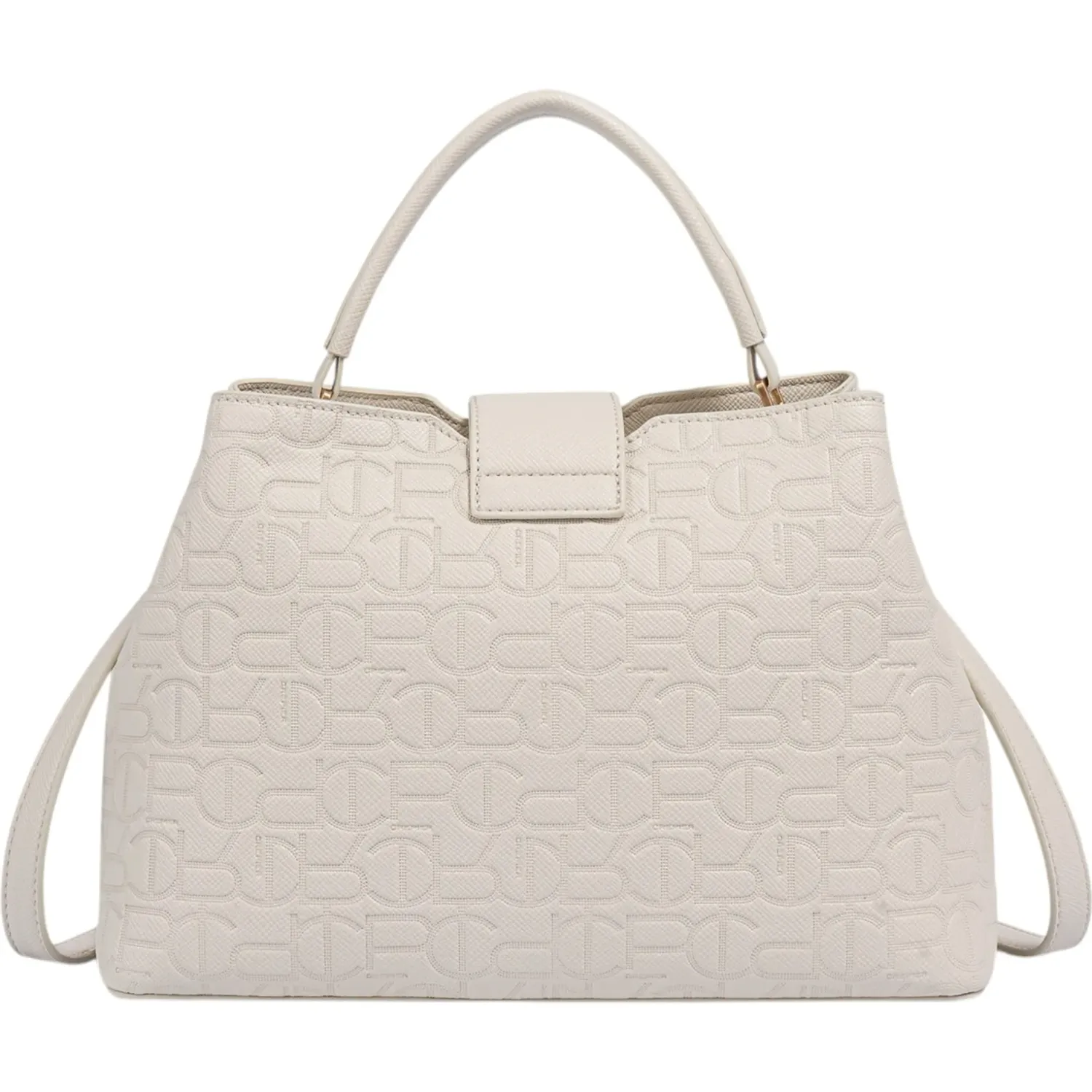 CREPIER Cartera Crepier Mujer Satchel Amelia Mediano color hueso | Platanitos