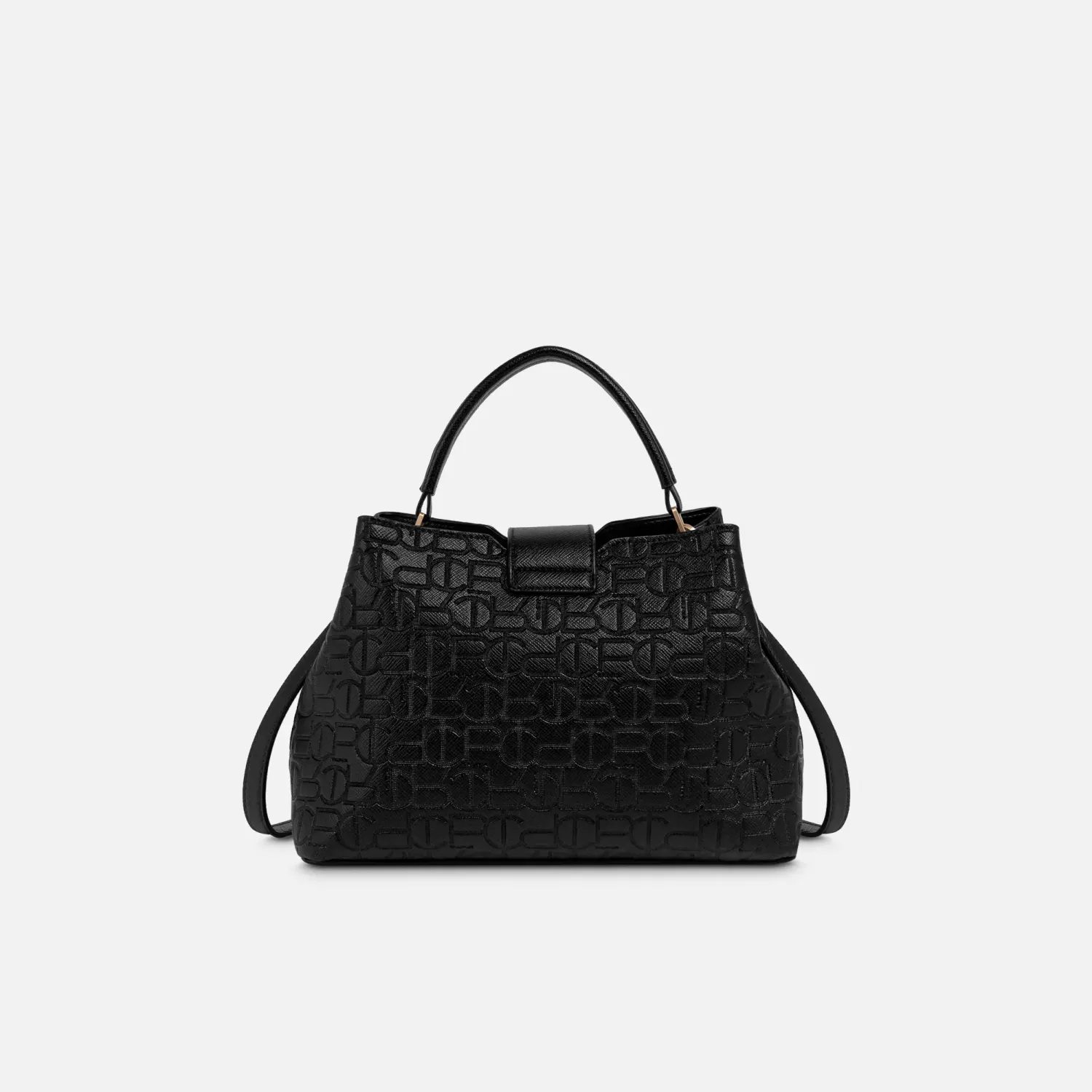 Cartera Crepier Mujer Satchel Amelia Mediano color negro | Platanitos