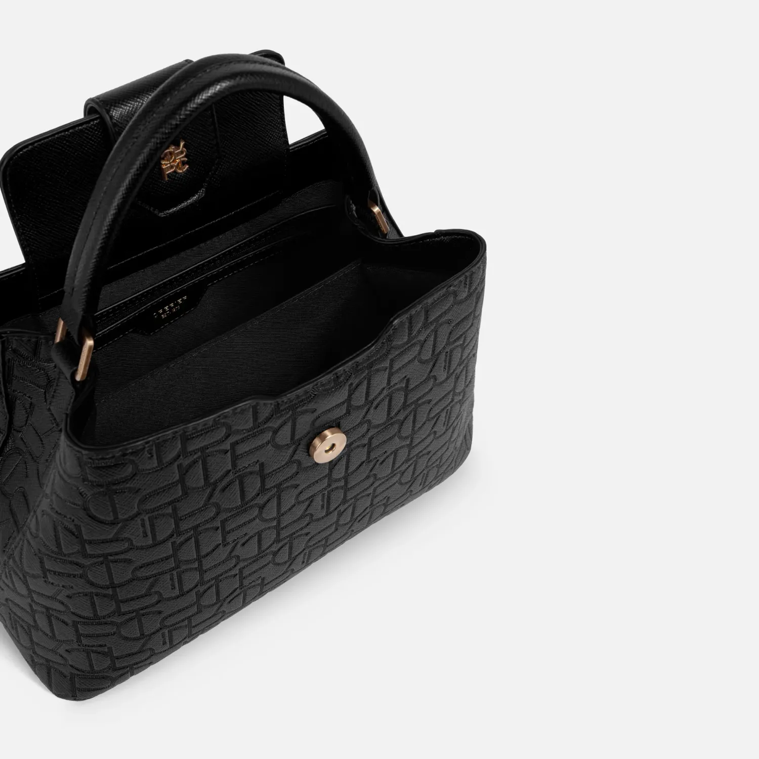 Cartera Crepier Mujer Satchel Amelia Mediano color negro | Platanitos