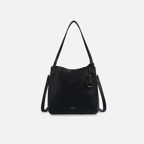 Cartera Crepier Mujer Satchel Ivet Grande color negro | Platanitos