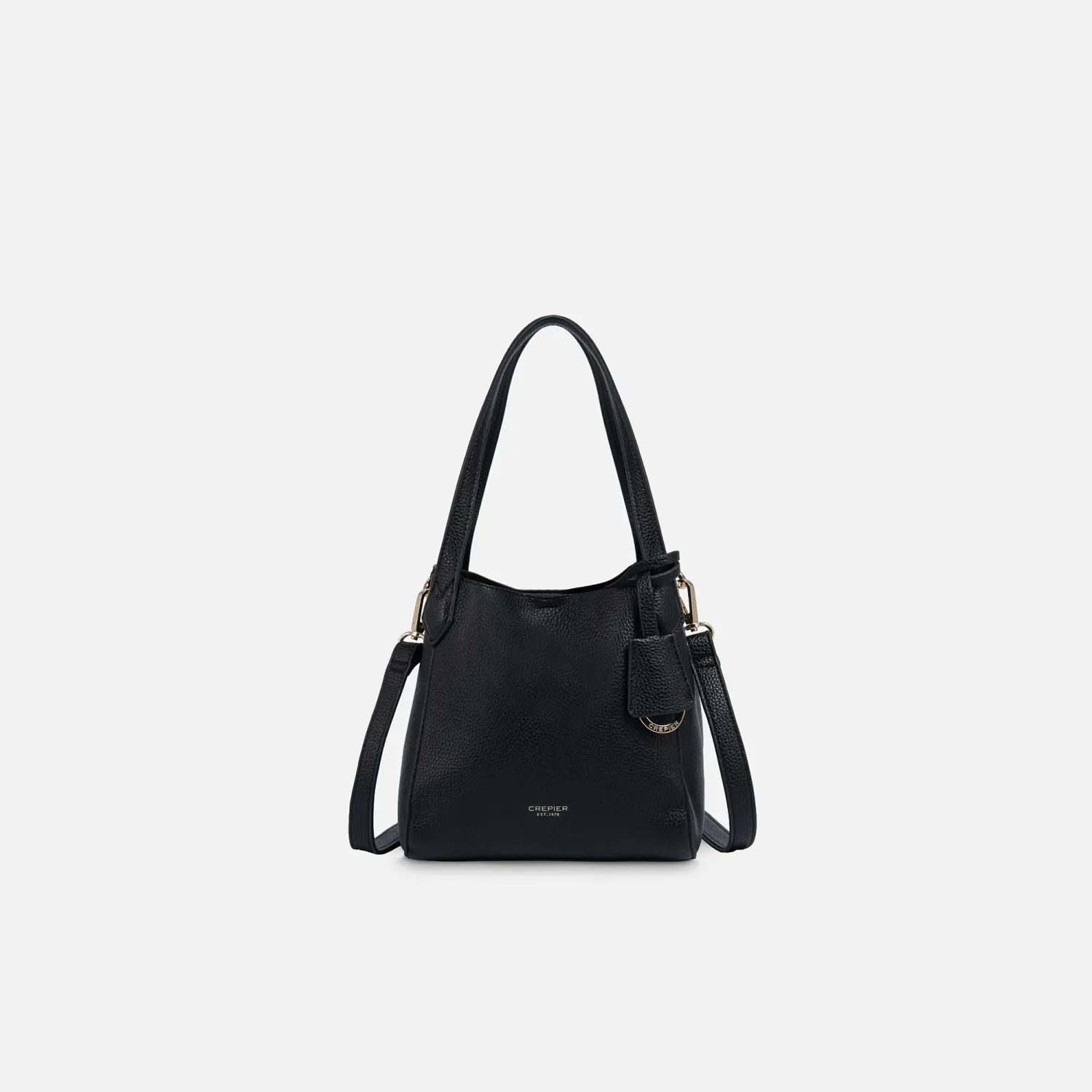 Cartera Crepier Mujer Satchel Ivet Mediano color negro | Platanitos