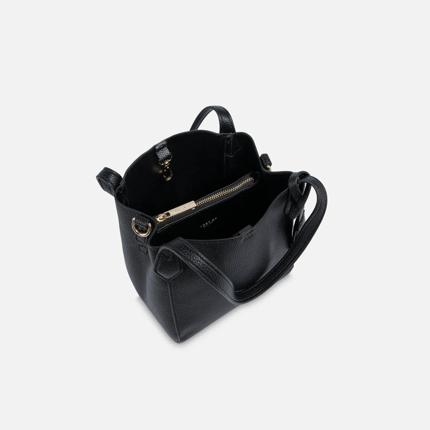 Cartera Crepier Mujer Satchel Ivet Mediano color negro | Platanitos