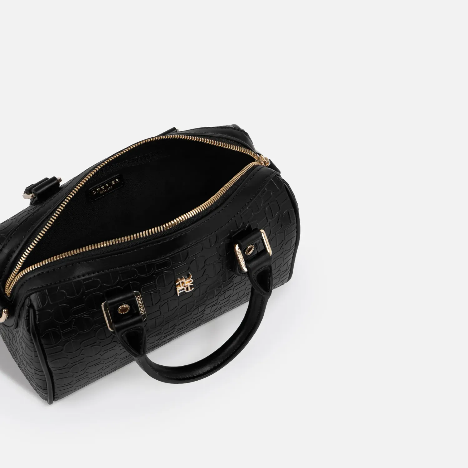 Cartera Crepier Mujer Satchel Mariella Mediano color negro | Platanitos