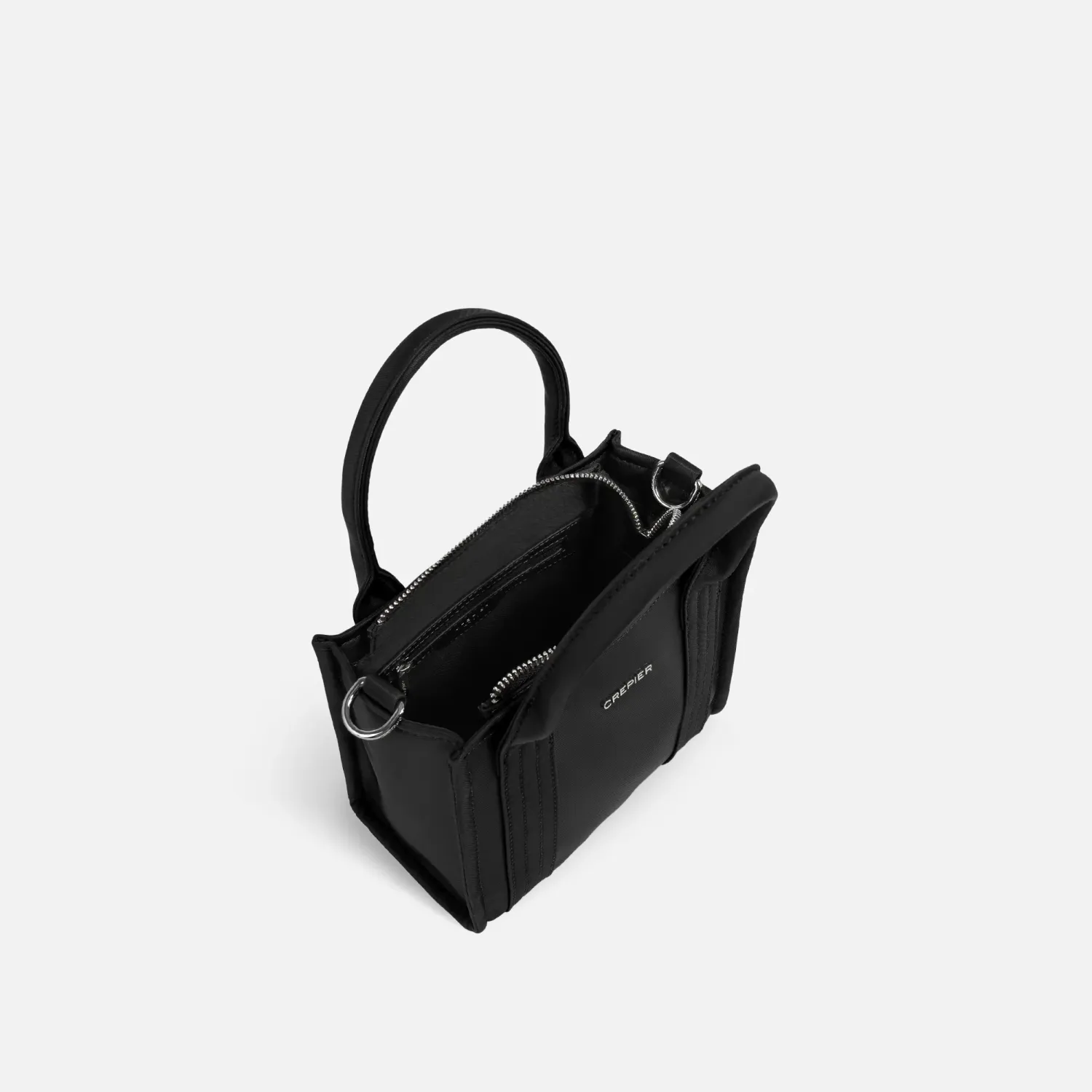 Cartera Crepier Mujer Satchel Olimpia Chico color negro | Platanitos