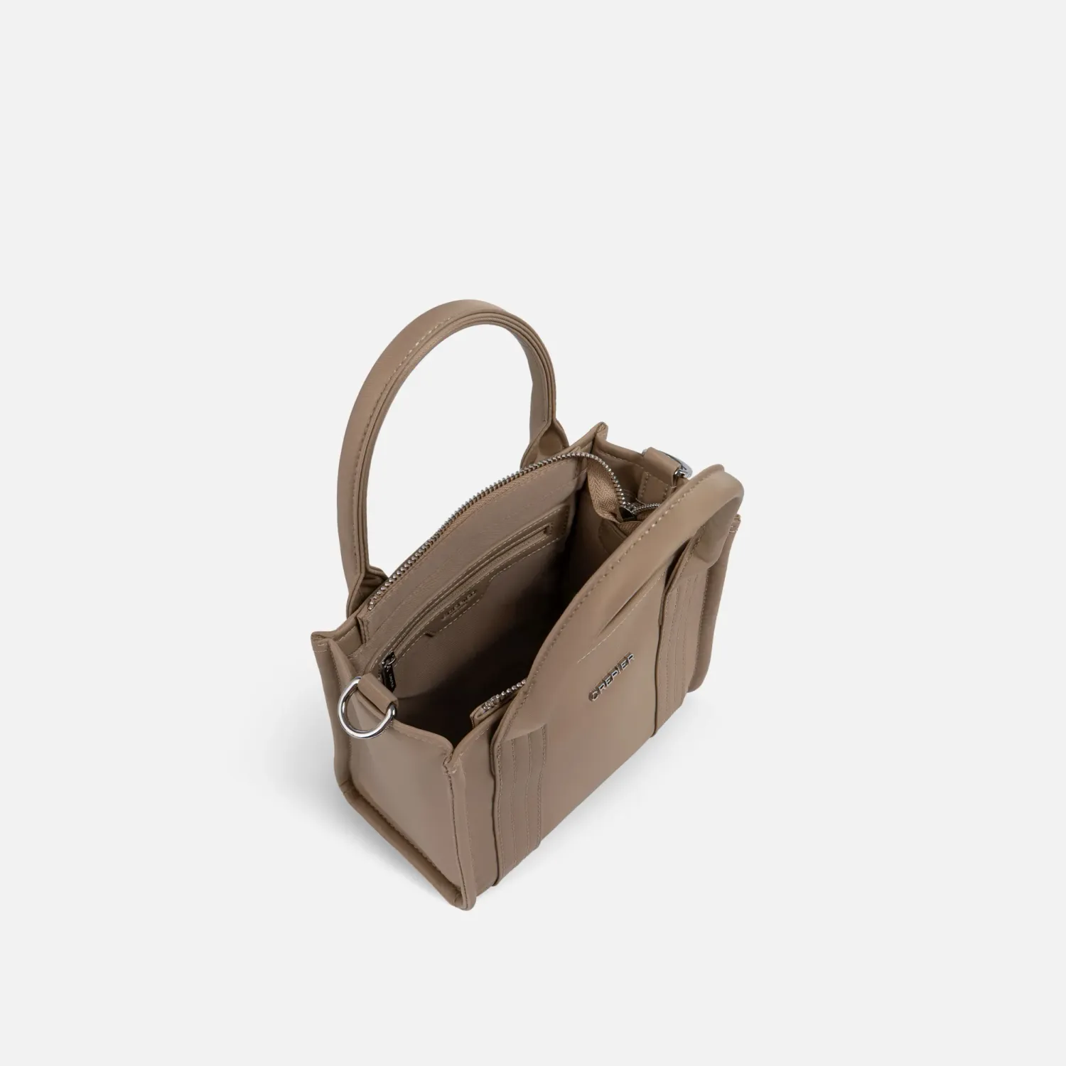 Cartera Crepier Mujer Satchel Olimpia Chico color topo | Platanitos