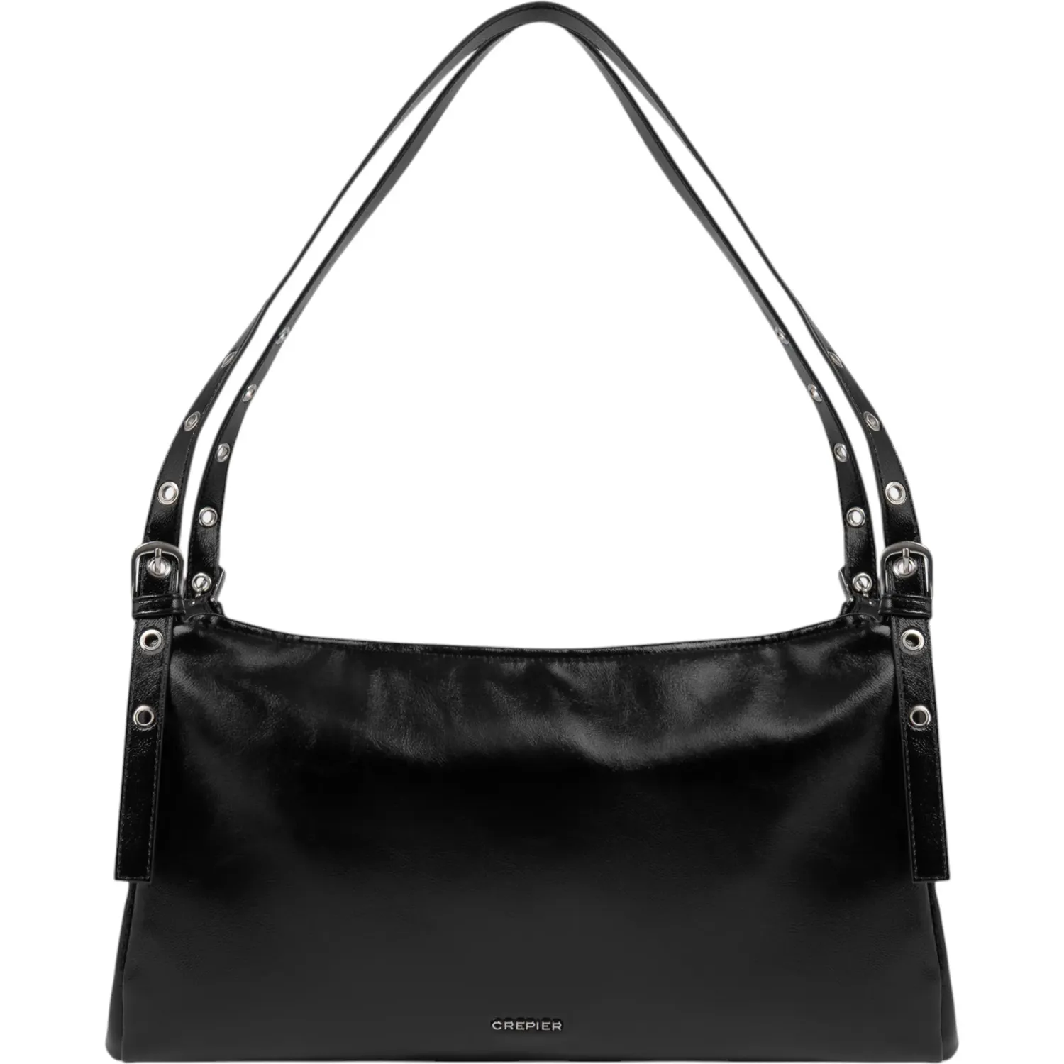 Cartera Crepier Mujer Satchel Sia Mediano color negro | Platanitos