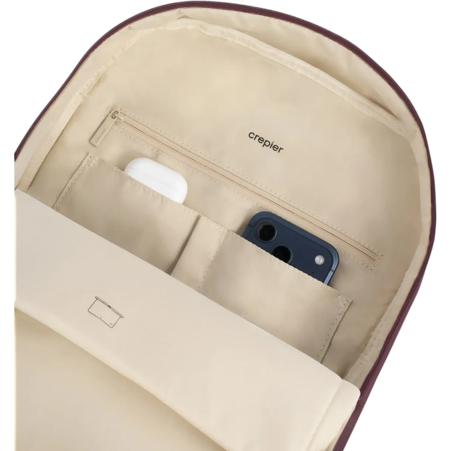 CREPIER Mochila Crepier Mujer Taylor Mediano color burgundy | Platanitos