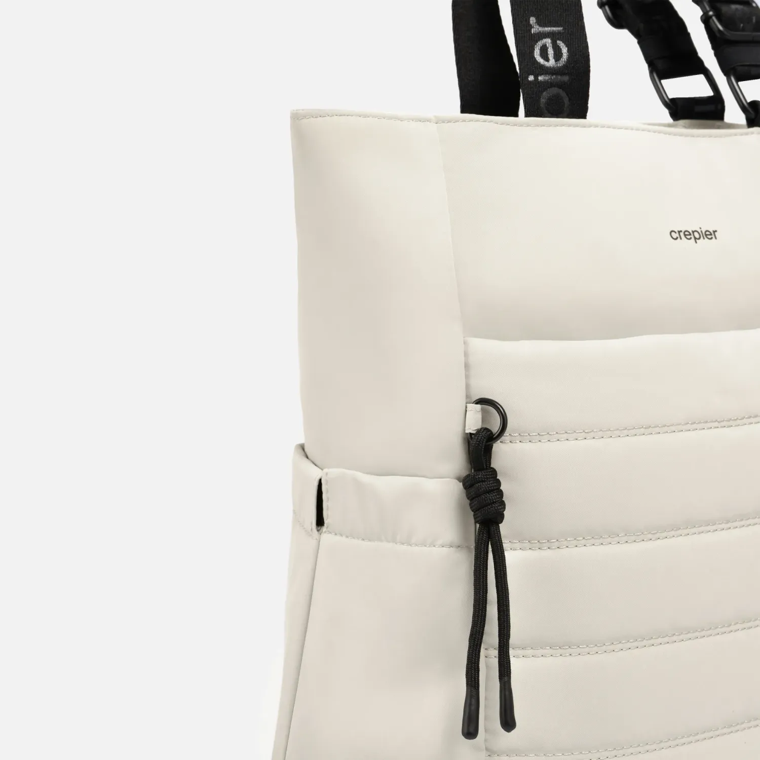 CREPIER Mochila Crepier Tote Mujer Tote Irina Grande color beige | Platanitos