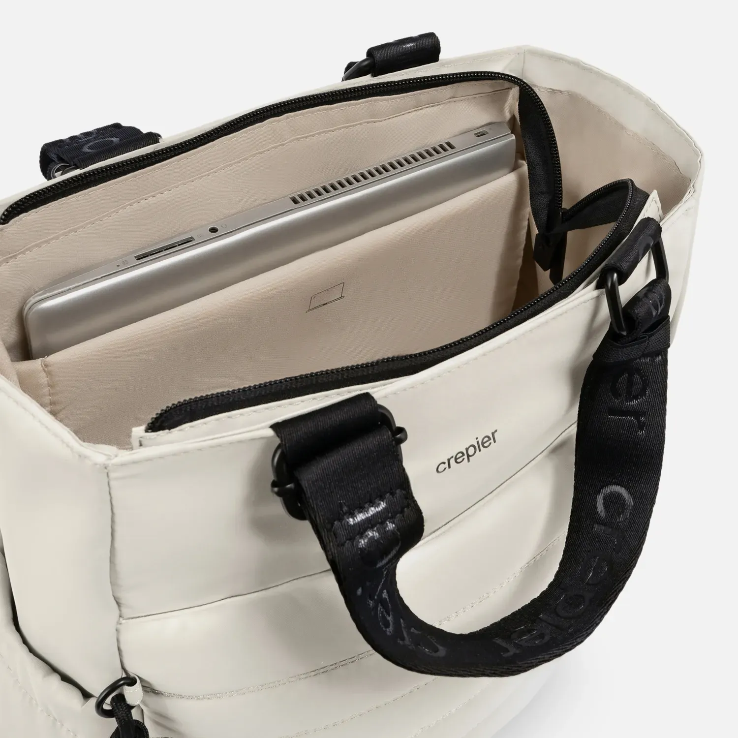 CREPIER Mochila Crepier Tote Mujer Tote Irina Grande color beige | Platanitos