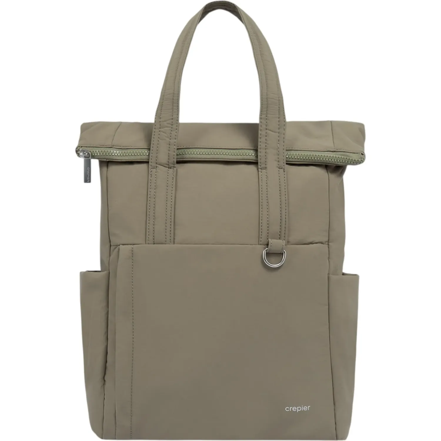 CREPIER Mochila Crepier Tote Mujer Tote Lia Mediano color olivo | Platanitos