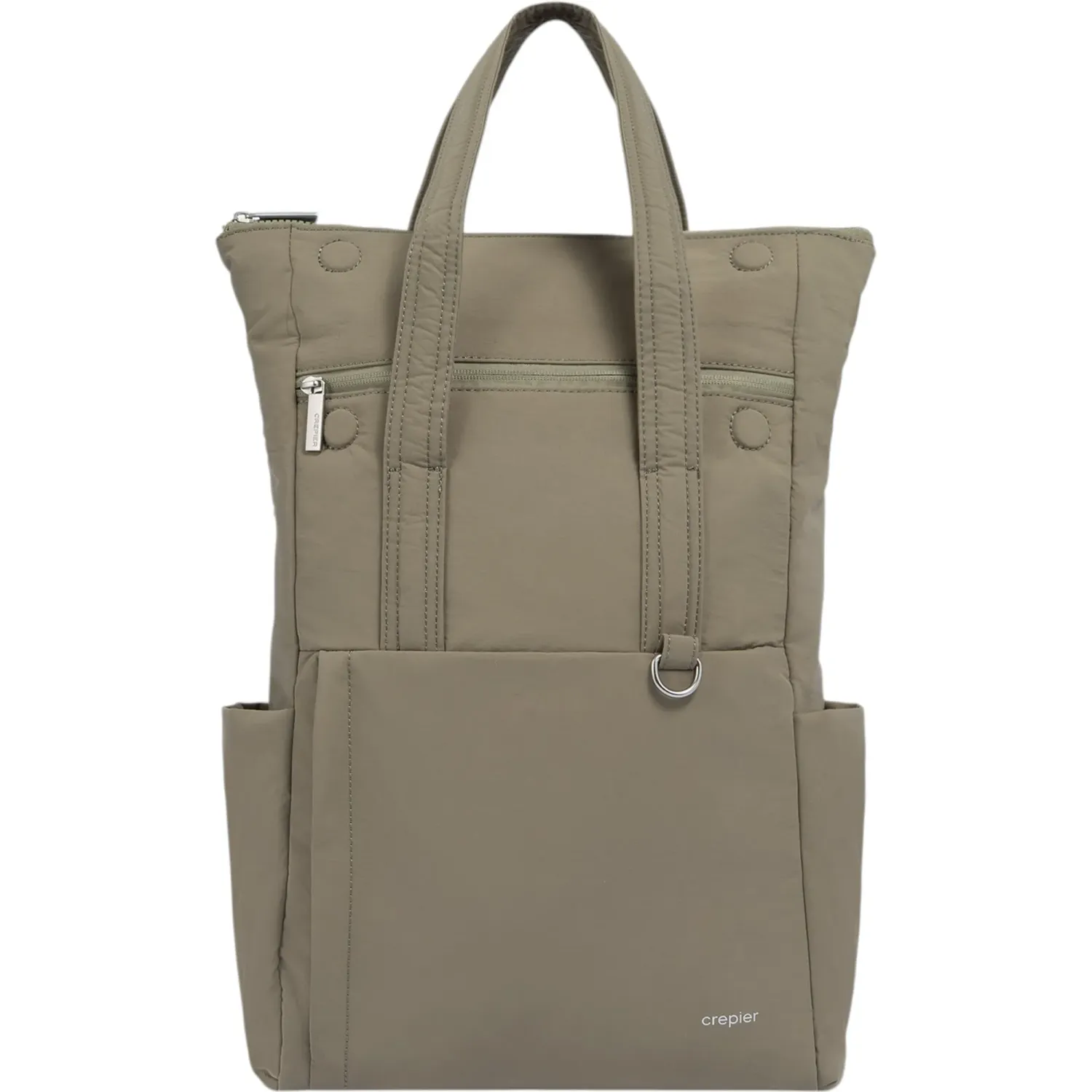 CREPIER Mochila Crepier Tote Mujer Tote Lia Mediano color olivo | Platanitos