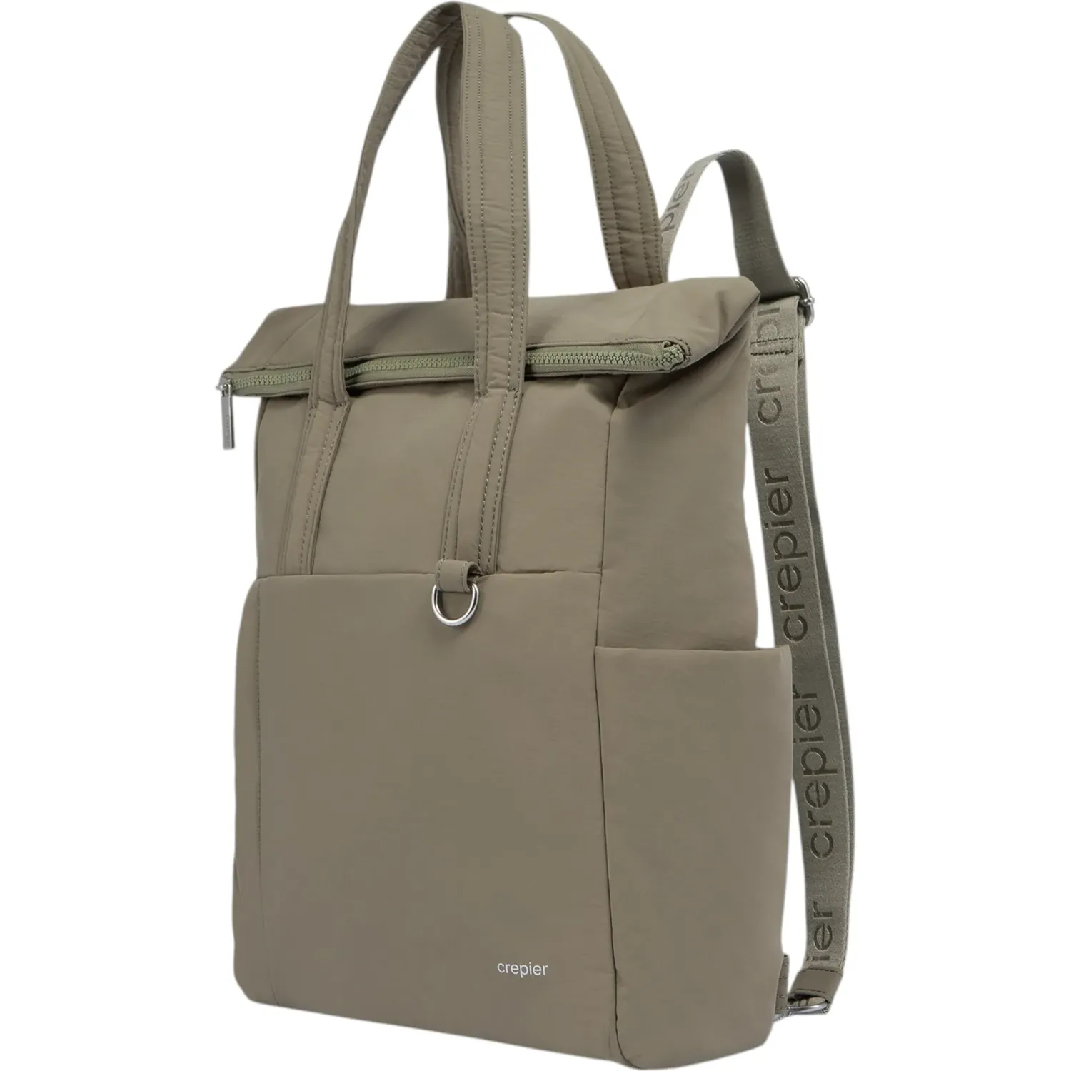 CREPIER Mochila Crepier Tote Mujer Tote Lia Mediano color olivo | Platanitos