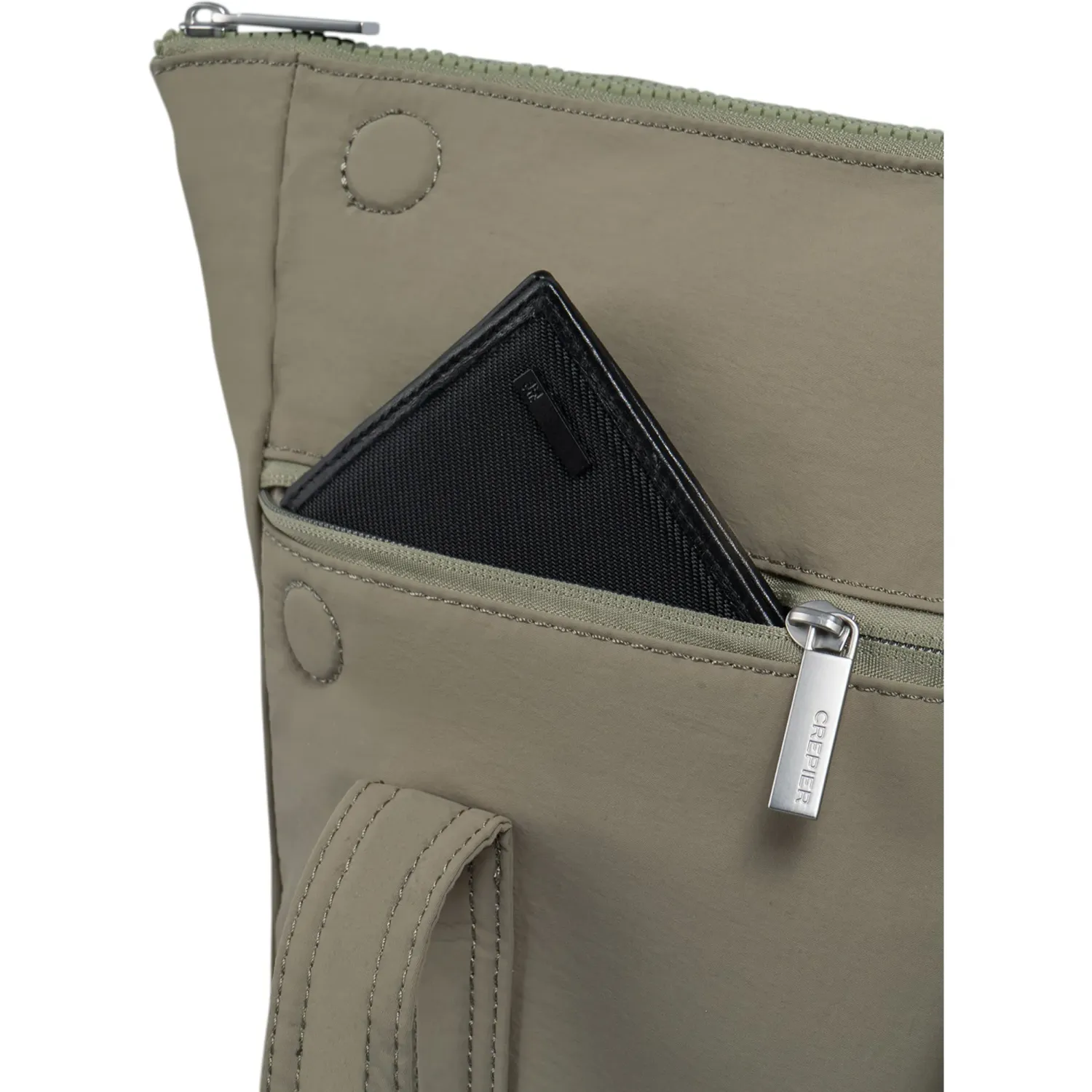 CREPIER Mochila Crepier Tote Mujer Tote Lia Mediano color olivo | Platanitos
