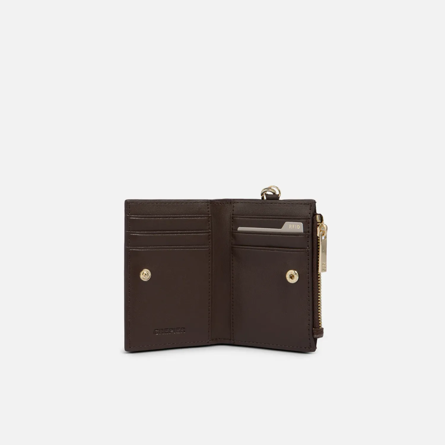 Monedero Crepier Mujer Riana Chico Signature color marrón | Platanitos