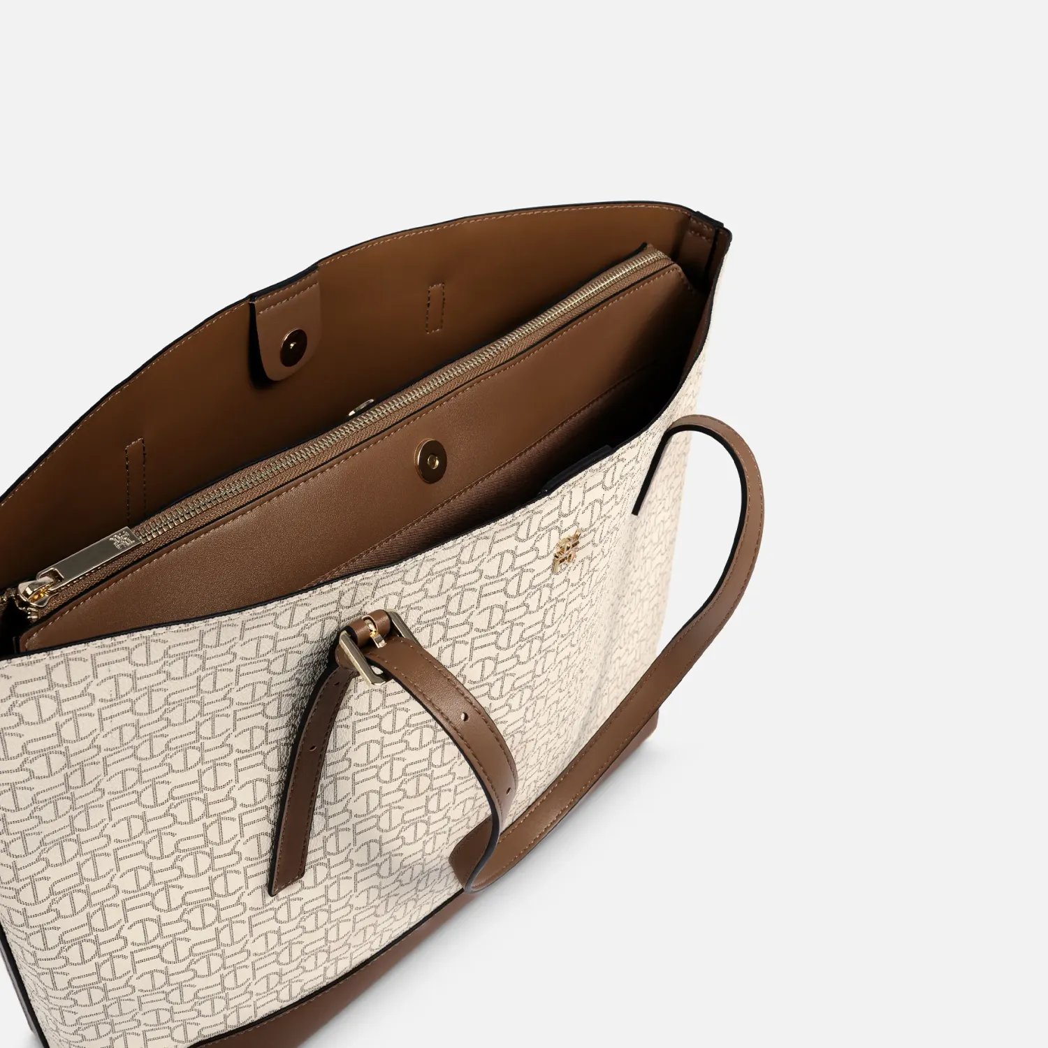 Tote Crepier Mujer Alys Grande color hueso | Platanitos