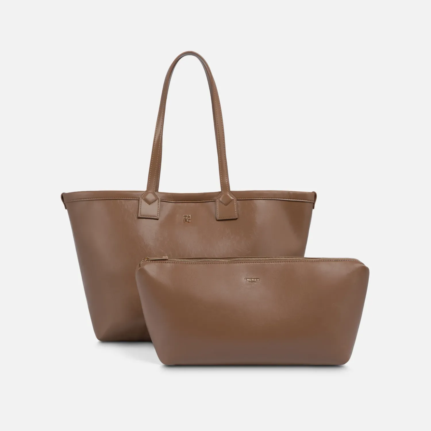 Tote Crepier Mujer Polette Grande color camel | Platanitos