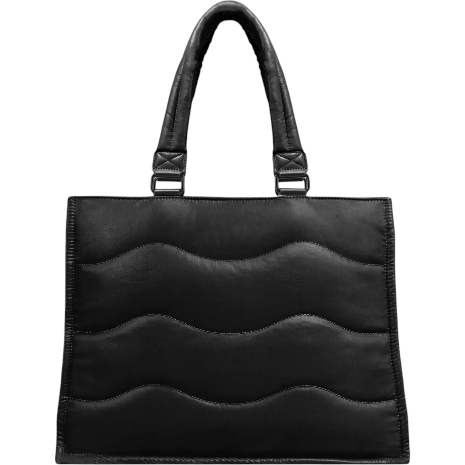 CREPIER Tote Crepier Horizontal Mujer Horizontal Moon Grande color negro metálico | Platanitos