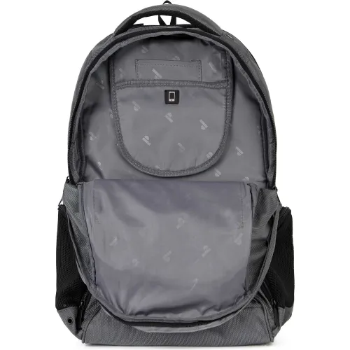 Mochila Porta Unisex Equilibrium color plateado | Platanitos