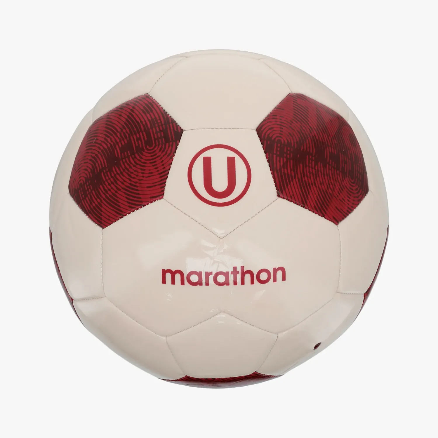 UNIVERSITARIO Pelota Universitario Futbol Unisex Universitario color blanco / guinda | Platanitos