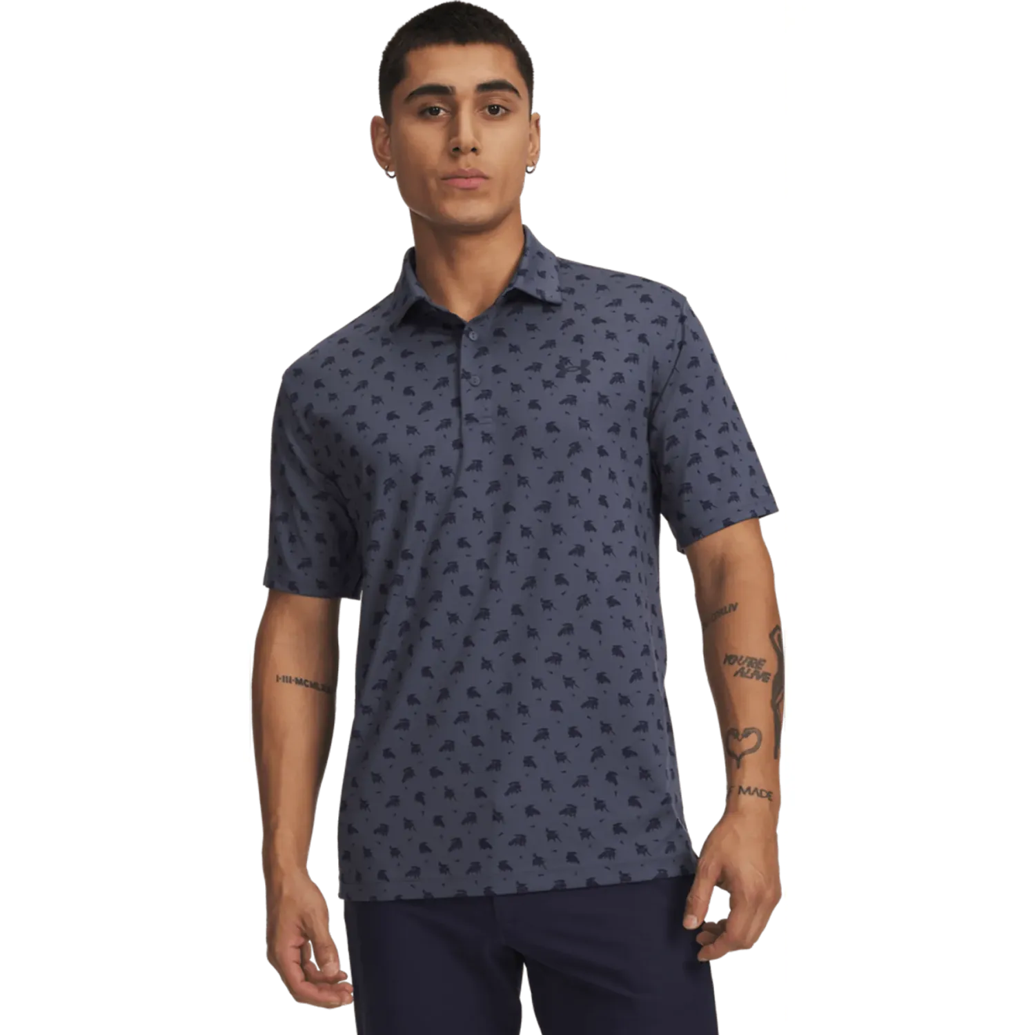 Under Armour Polo Under Armour Camisero De Golf Hombre Playoff 3.0 Printed color gris / negro | Platanitos