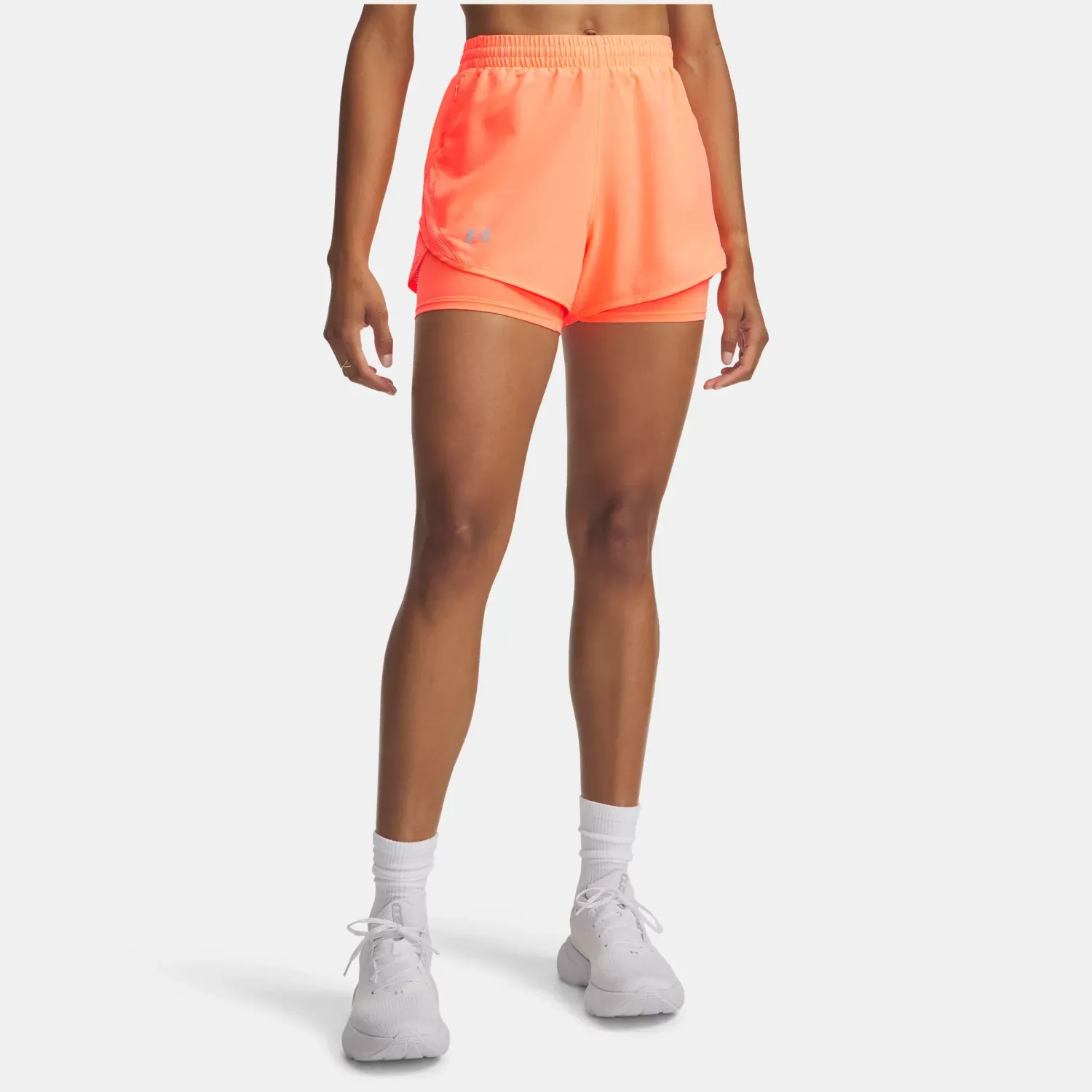 Short Under Armour Running Mujer Fly By 2-In-1 color naranja | Platanitos
