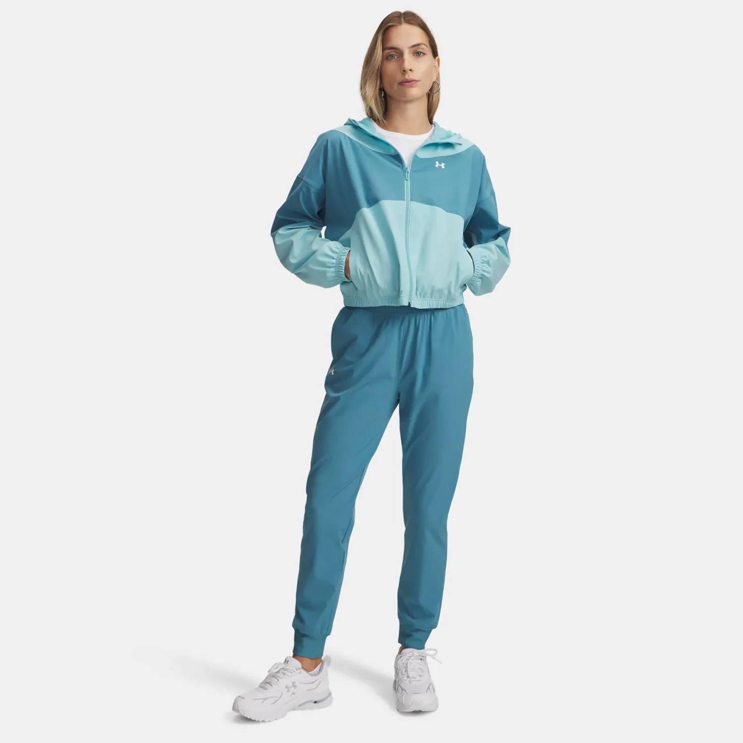 Under Armour Pantalon Under Armour Deportivo Mujer Rival Hi Rise Woven Pant color azul | Platanitos