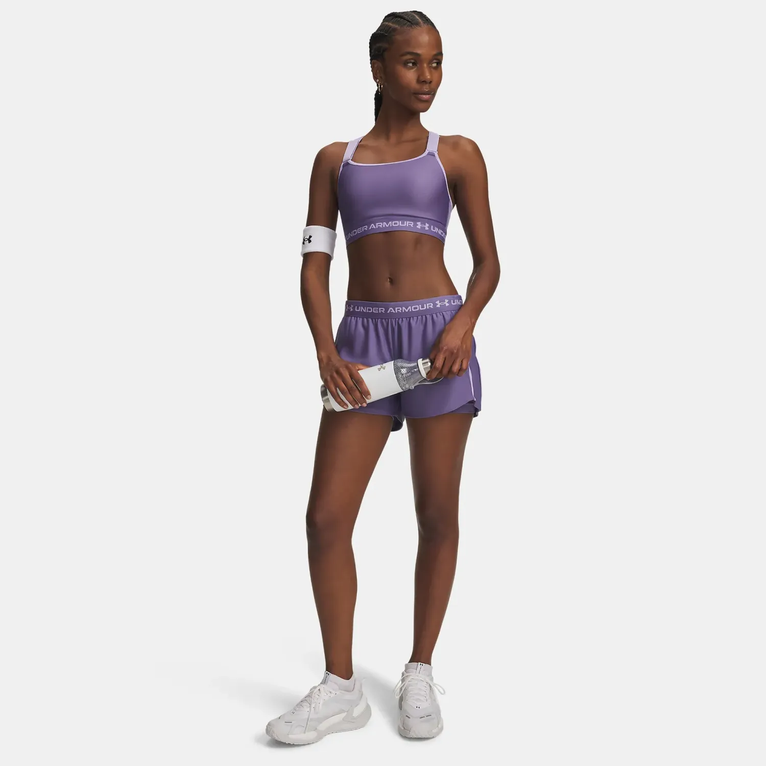 Short Under Armour Training Mujer Tech Play Up 2in1 color morado | Platanitos