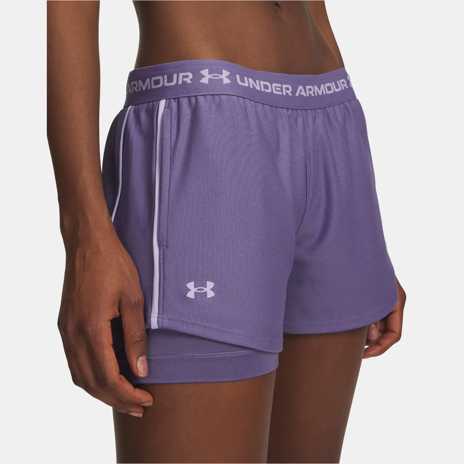 Short Under Armour Training Mujer Tech Play Up 2in1 color morado | Platanitos