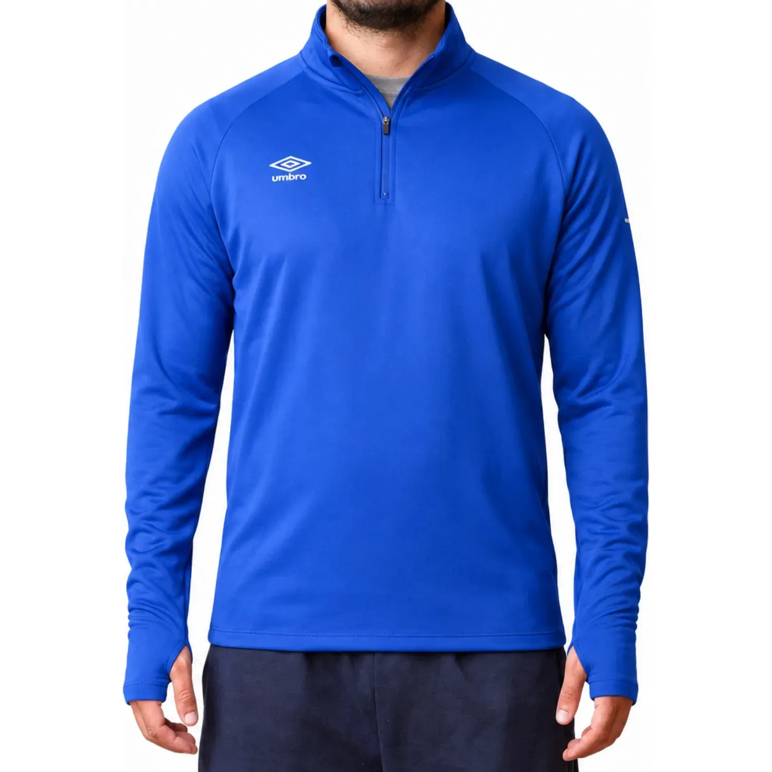 Umbro Casaca Umbro Hombre Training Half Zip Top color azul | Platanitos