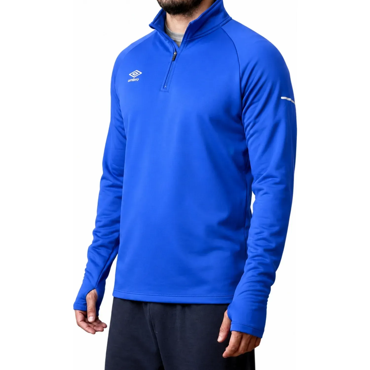 Umbro Casaca Umbro Hombre Training Half Zip Top color azul | Platanitos