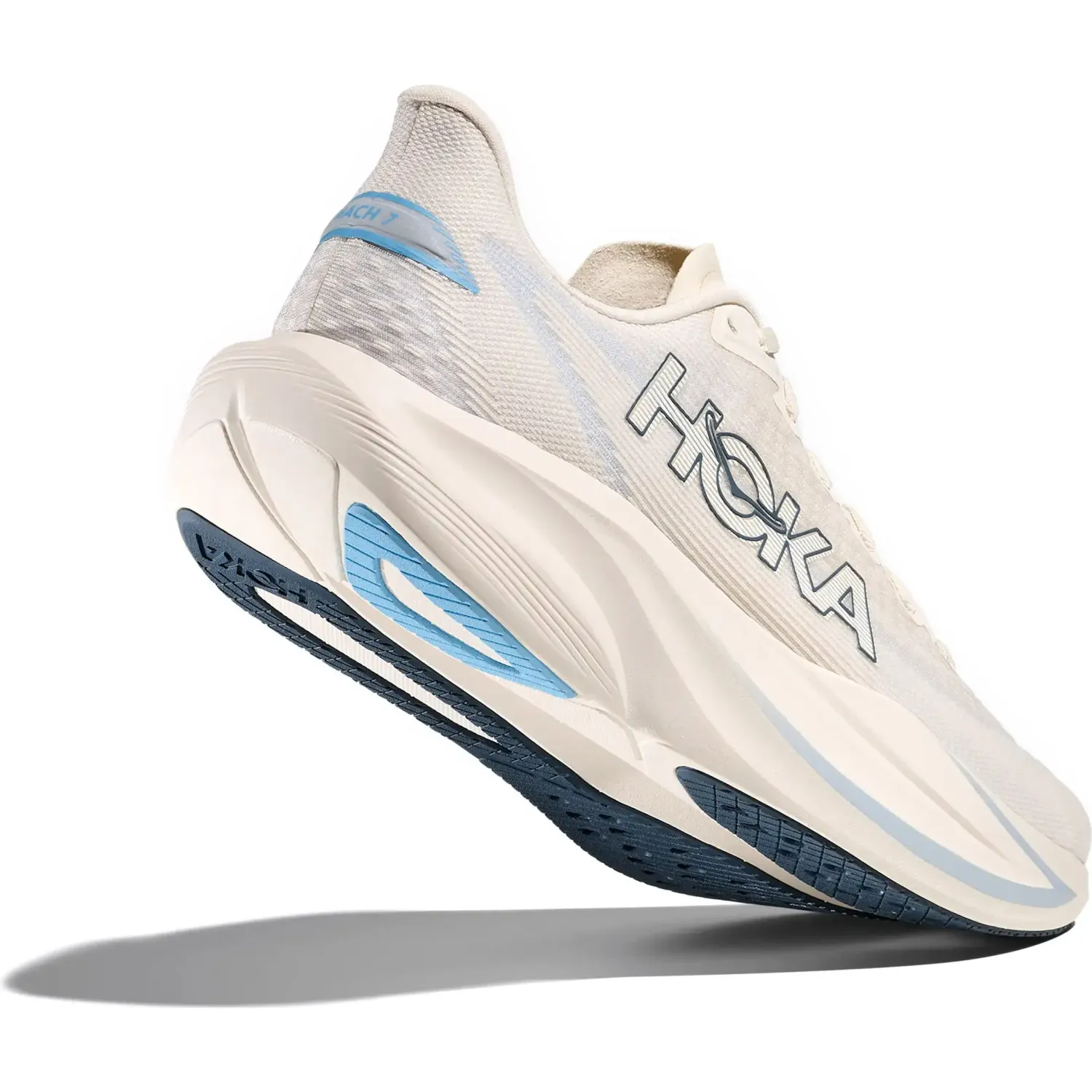 Zapatillas Hoka Running Hombre Mach 7 color blanco | Platanitos