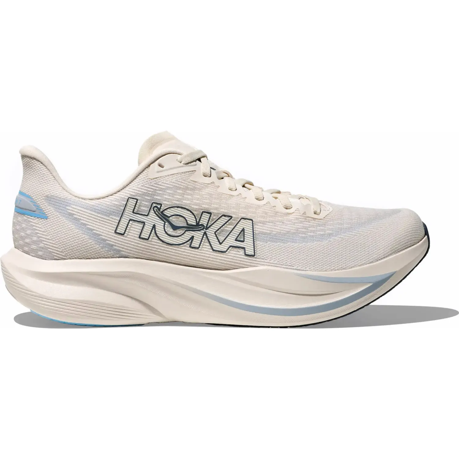 Zapatillas Hoka Running Hombre Mach 7 color blanco | Platanitos