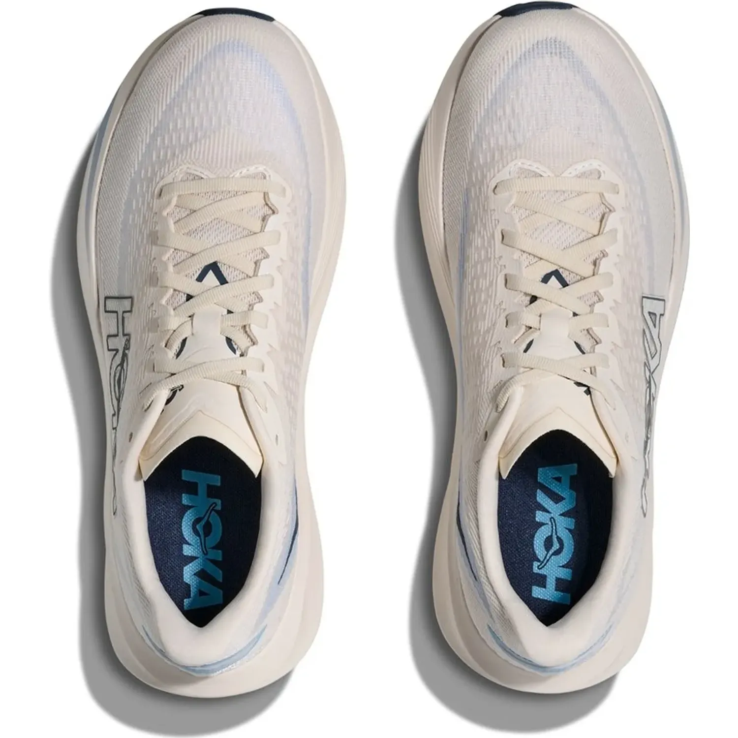 Zapatillas Hoka Running Hombre Mach 7 color blanco | Platanitos