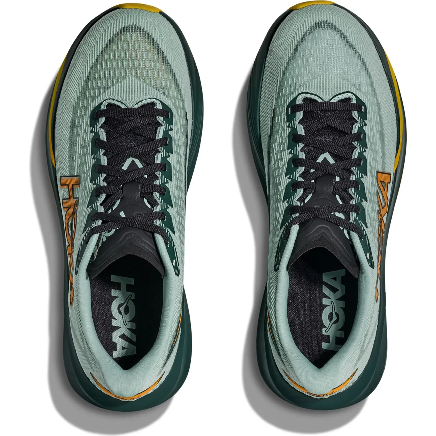 Zapatillas Hoka Running Hombre Mach 7 color verde | Platanitos