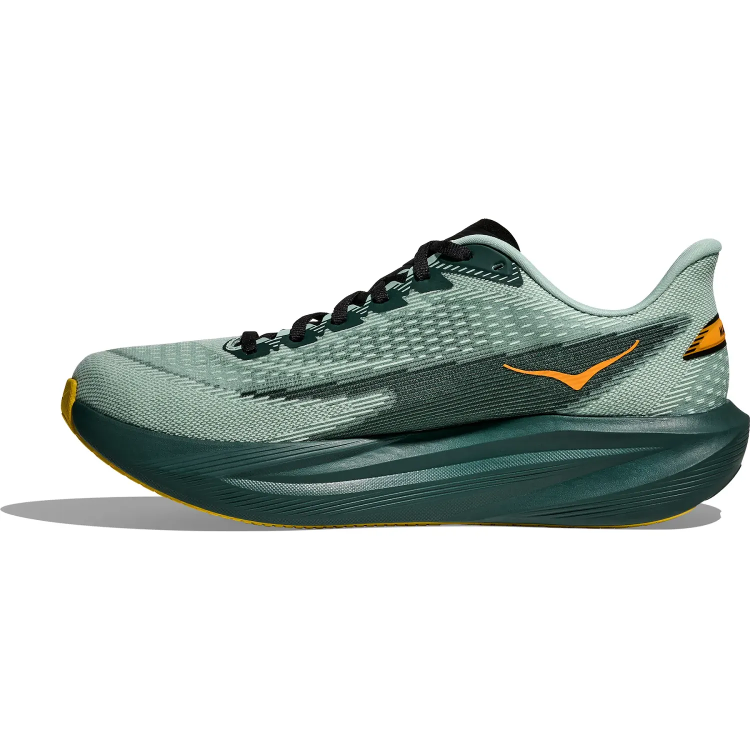 Zapatillas Hoka Running Hombre Mach 7 color verde | Platanitos