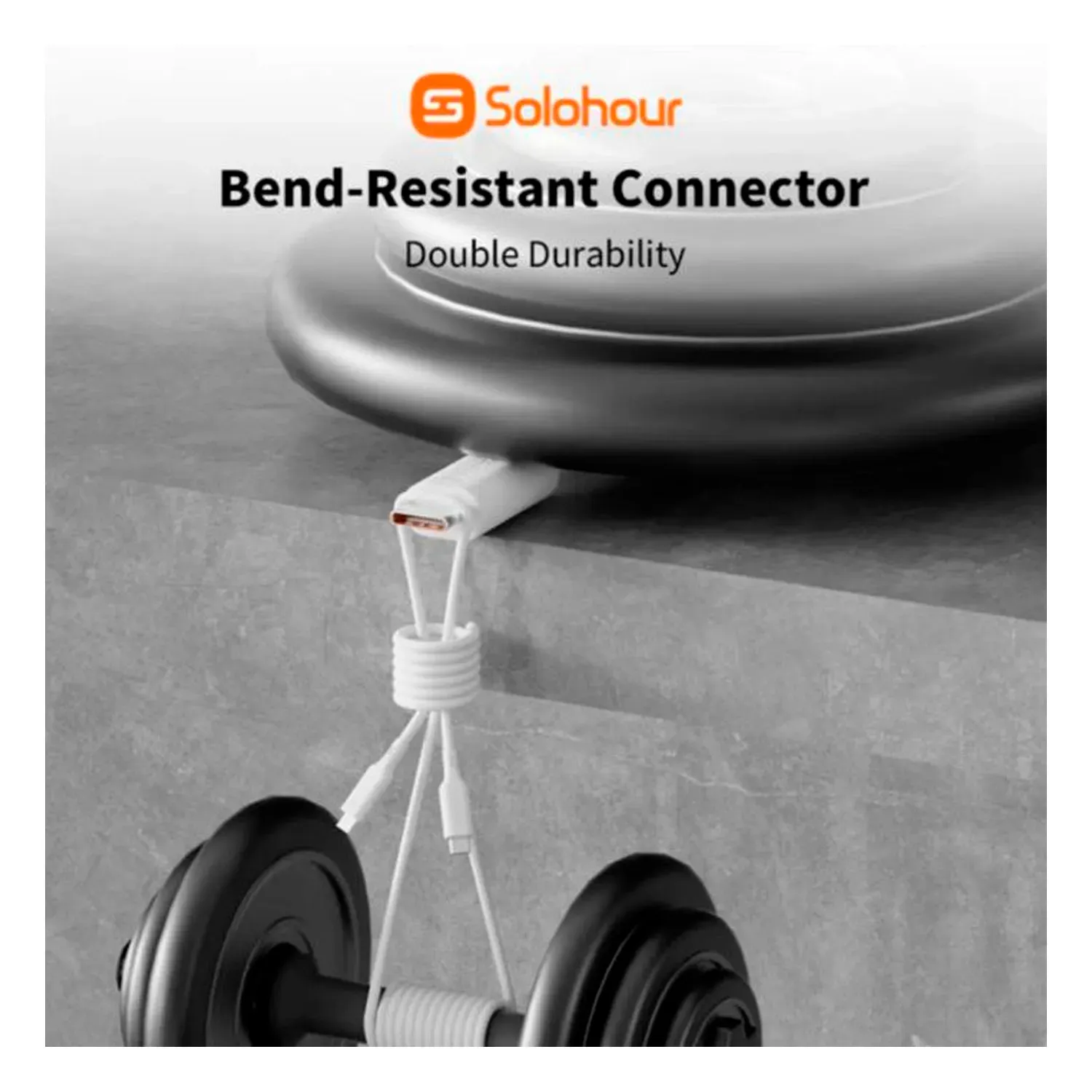 Cable Solohour De Carga Rápida Type-C To Lightning 1m  480mbps color blanco | Platanitos